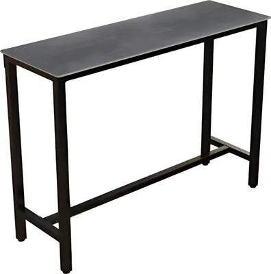 Image de Tables hautes Milano Tavien - 120 cm - Pour la cuisine et le salon - Look Marmer - 4 à 6 personnes - Gris foncé