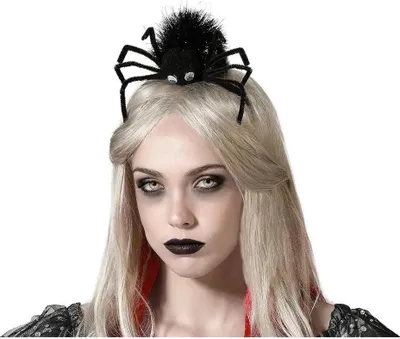 Image de Atosa Diadème d'araignée Halloween Noir Noir One Size