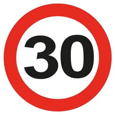 Produktbild von 30. Geburtstag Verkehrsschild Anstecker