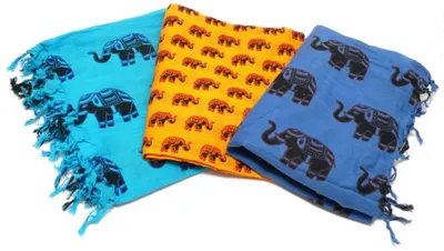 Produktbild von Sarong ELEFANT, Pareo, Hüfttuch, Wickelrock, Strandtuch verschiedene Farben