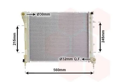 Produktbild von VAN WEZEL 17002403 Kühler Wasserkühler Motorkühler für FIAT Panda Schrägheck (312, 319)