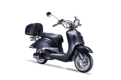 Produktbild von Motorroller Strada mit Top Case 50 ccm 45 km/h, Euro 5, mattschwarz, Sitzbank schwarz, GT Union