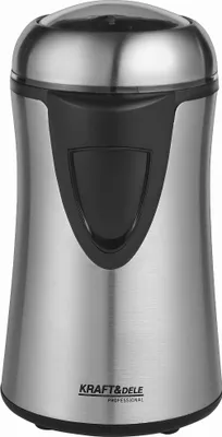 Produktbild von KRAFT&DELE | Elektrische Kaffeemühle 300W | 60 g Bohnenbehälter | Edelstahlbehälter & -klingen | Feines Mahlen | Kabelaufbewahrung | Silber