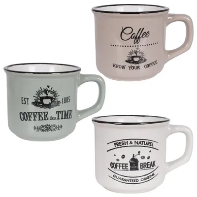 Produktbild von Trinkbecher Keramikbecher Keramiktassen für Kaffee Tee Geschenk-Set 160ml 3 Stück