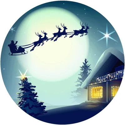 Produktbild von Weihnachtsaufkleber mit Weihnachtsmann-Motiv – Weihnachtliche Klebeaufkleber – Festtagsdekoration – 60 x 60 cm