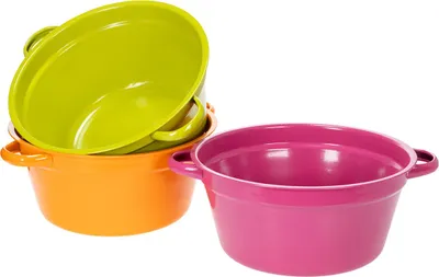 Produktbild von Frühlingshafte Pflanzschalen aus Blech mit Henkeln für Wohnzimmerdeko, 3 Stück
