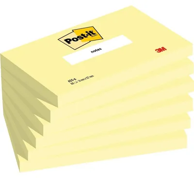 Obrázok produktu pre Post-it® 655-6 Post-it® Haftnotizen gelb, 6 Blöcke