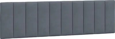 Produktbild von vidaXL Kopfteil-Kissen "Hanko" Dunkelgrau 180 cm Samt