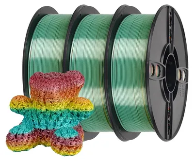 Obrázek produktu pro vlákno pro 3D tiskárny, materiál šetrný k životnímu prostředí, vysoká kompatibilita, 3 kg hedvábných makronů