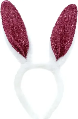 Produktbild von Oblique Unique Haarreif Hasen Ohren Bunny Häschen Haarreifen Kostüm Accessoire Karneval Fasching Party weiß pink