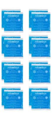 Immagine prodotto di Cuscinetti rinfrescanti Relaxdays, set da 16 pezzi, impacchi freddi e caldi, 14 x 13 cm, pronto soccorso, impacchi rinfrescanti in gel riutilizzabili, blu
