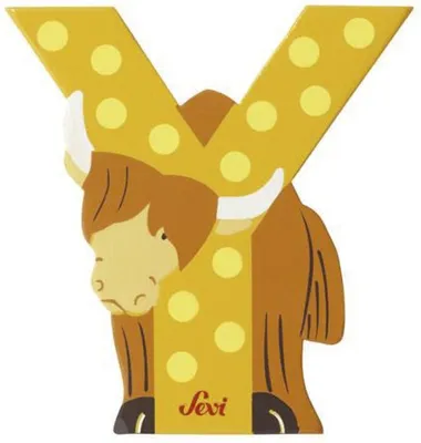 Produktbild von trudi 81625 Tierbuchstaben "Y - Yak" - 10 cm, Holz