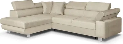 Produktbild von Ecksofa mit Schlaffunktion, CREDO Wellenfederung, links - Beige