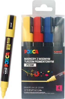 Image de Posca Uni Mix Set De 4 Couleurs, Embouts Pc-5M 205112