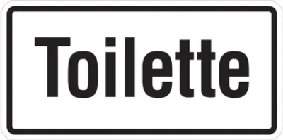 Produktbild von Dreifke® WC-Schild, Toilette, Folie, 50 x 100 mm, Folie selbstklebend 1 Stk.