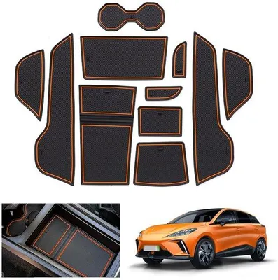 Image de Tapis antidérapants électriques MG4, MG4 2023, orange, accessoires automobiles