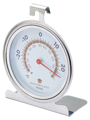 Kühl-/Gefrierthermometer aus Edelstahl, 10 cm, silber