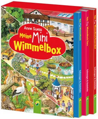 Image de Mini-Wimmelbox im handlichen Format mit 3 Miniwimmelbüchern für Kinder ab 3 Jahren