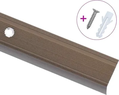 Produktbild von Möbel Treppenkantenprofil in L-Form 15 Stk. Aluminium 100cm Braun - Profile 146764