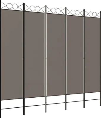Obrázok produktu pre vidaXL 5-dielne paraván antracit 200x220 cm látka
