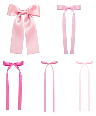 Schleifengirlande rosa, 25 Stück, DIY-Wanddeko für Feste