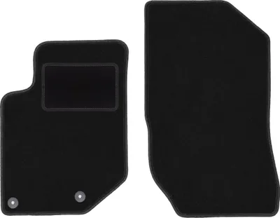 Produktbild von Velours-Fußmatten Vorne passend für Peugeot 2008 II (Schrägheck, Bj. 2019-) –  schwarz, passgenau, mit Befestigungen set 2 Stk. - STANDARD