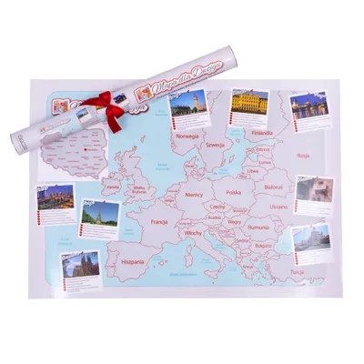Produktbild von Scratch Map für zwei Paare Europa-Poster in einer Röhre