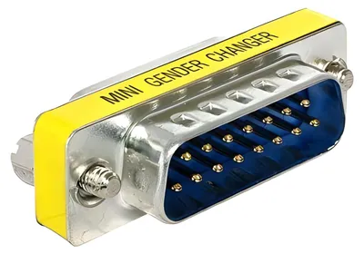 Image de Delock 65481 VGA Adapter Delock D-Sub15 -> D-Sub15 St/Bu 2-reihig