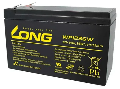 Produktbild von Long Bleiakku WP1236W - 12V 9Ah (Hochstrom)