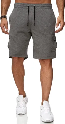 Produktbild von Reslad Kurze Hose Herren Cargo Bermuda Shorts Jogginghose Sport-Hose RS-5069 Anthrazit M