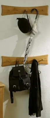 Produktbild von Hakenleiste Kleiderhaken Garderobe Haken Birke massiv Massivholz geölt