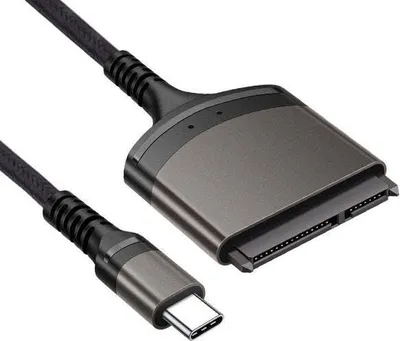 Produktbild von SATA Kabel 15 cm 22Pin Buchse zu USB 3.1 Typ C Stecker Adapter für Festplatte