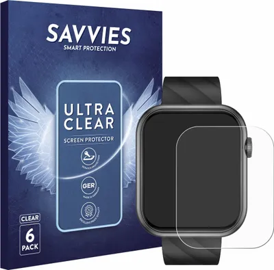 Produktbild von 6x Für Braidol Smartwatch 1.96" Schutzfolie Savvies Displayschutz Display Schutz Folie Klar Transparent