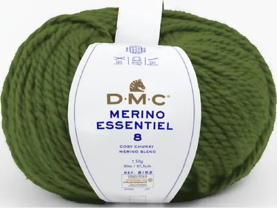 Produktbild von DMC Merino Essentiel-8 – weiches, dickes Garn aus 55 % Wolle und 45 %.Polyacryl (Farbe 874)