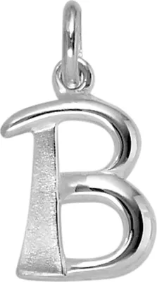 Produktbild von JOBO Anhänger Buchstabe B 925 Sterling Silber rhodiniert teilmattiert