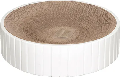 Produktbild von Katzenkratzbretter Schüssel Nest,Corrugated Lounge Kratzpappe, Katzen Kratzmöbel für Couch&Teppiche&Sofas,white