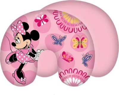Produktbild von Minnie Mouse U-förmiges Reisekissen – Weiches Nackenkissen für Flugzeug, Auto & Zug