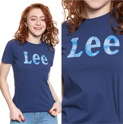 Immagine prodotto di LEE Damen, Maglietta SLIM LOGO TEE, XS, Blau, sport, tshirt, camicia