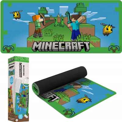 Zdjęcie produktu dla Podkładka pod Myszkę Mysz Na Biurko Mata Antypoślizgowa 80x35 cm Minecraft / MC00045