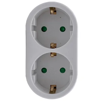 Produktbild von DULA Steckdosen-Splitter 2V - Randaarde- Steckdosenleiste - 2 voudige Stecker - Mehrfachstecker