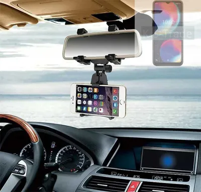 Produktbild von K-S-Trade Smartphone Halterung kompatibel mit Wiko View 4 Rückspiegel Halterung schwarz Auto Halterung KFZ Halter