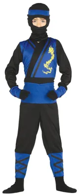 Produktbild von Ninja Kämpfer - Kostüm für Kinder Gr. 98 - 146, Größe:110/116