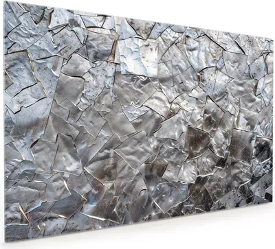 Produktbild von Küchenrückwand Spritzschutz Glas mit Motiv Metallisches Mosaik 40 x 40 cm