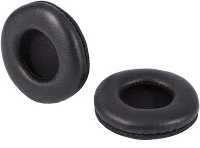 Immagine prodotto di Cuscinetti protettivi inPoliuretanomorbido nero per cuffie - 8 cm - Cuscinetti di ricambio per cuffie