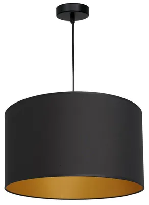 Image de Luminex suspension 'Soho' en textile noir