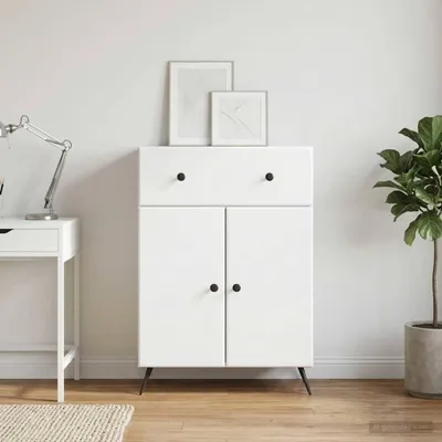 Image de Buffet vidaXL blanc 66 x 34,5 x 90 cm en aggloméré