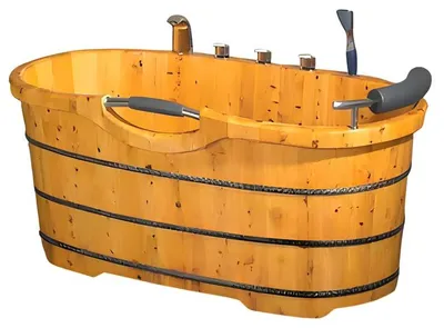 Obrázok produktu pre Drevená vaňa Relaxačná vaňa Drevená vaňa Wellness vaňa 145x75 cm