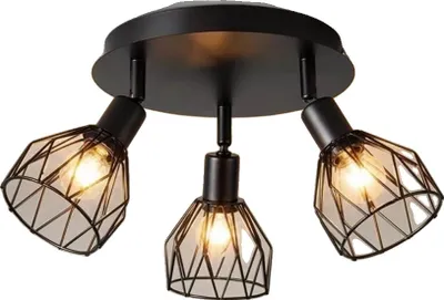 Produktbild von Deckenleuchte, minimalistisches Design, 3 Lichtquellen, Keine Glühbirne, schwarz