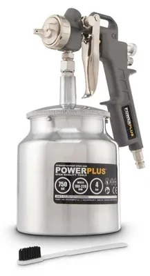 Produktbild von Druckluft Hochdruck-Spraypistole Spritzpistole Lackierpistole+750 ml Becher VARO powerplus - Saugbecherpistole - 750 ml