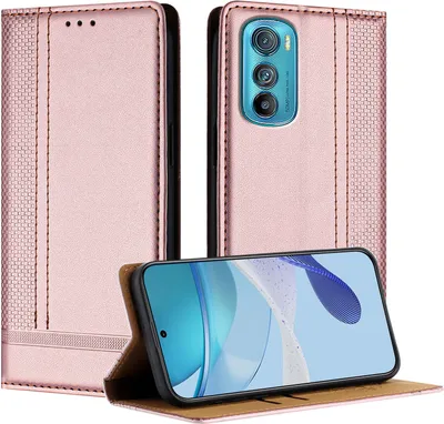 Produktbild von Handyhülle für Motorola Edge 30 Leder Flip Klappbare Schutzhülle mit Standfunktion Pink
